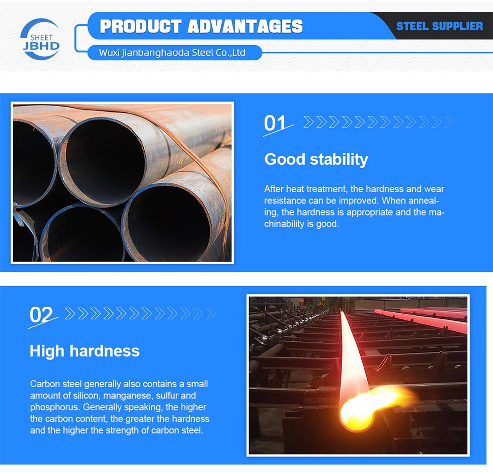 A36 Round Seamless Carbon Steel Round Pipe